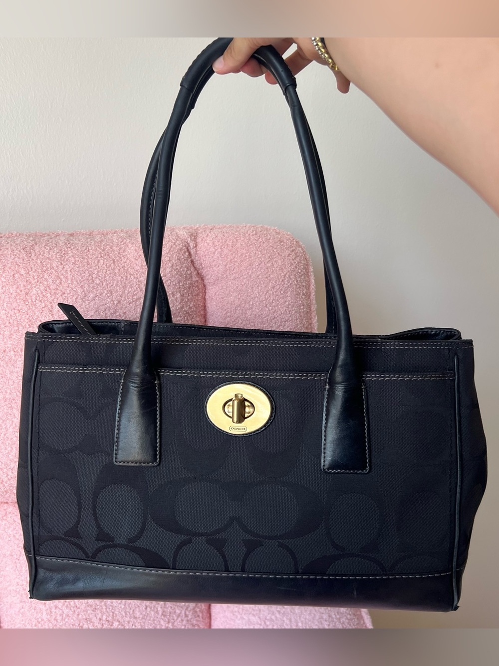 Vintage Coach Signature Madeline Shoulder Bag